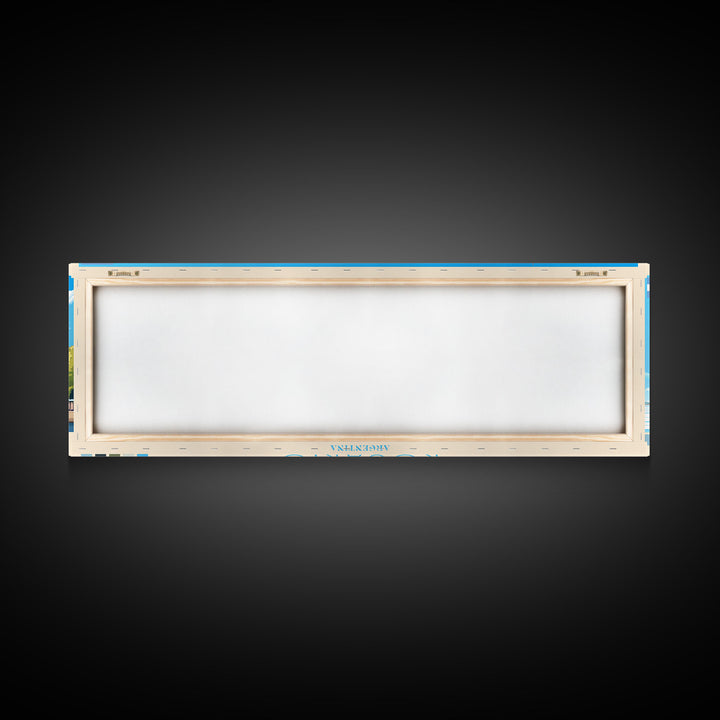 Rosario, Argentina Panoramic Travel Poster Canvas Print, Rosario, Argentina Painting, Argentina Art, Rosario Panoramic Travel Art, Travel Painting