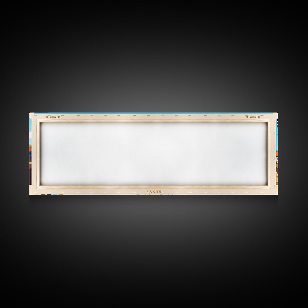 Ruiru, Kenya Panoramic Travel Poster Canvas Print, Ruiru, Kenya Painting, Kenya Art, Ruiru Travel Art, Living Room Painting