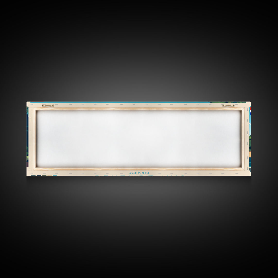 San Lorenzo, Paraguay Travel Poster Panoramic Canvas Print, San Lorenzo, Paraguay Painting, Paraguay Art, San Lorenzo Travel Art, Guest Room Painting