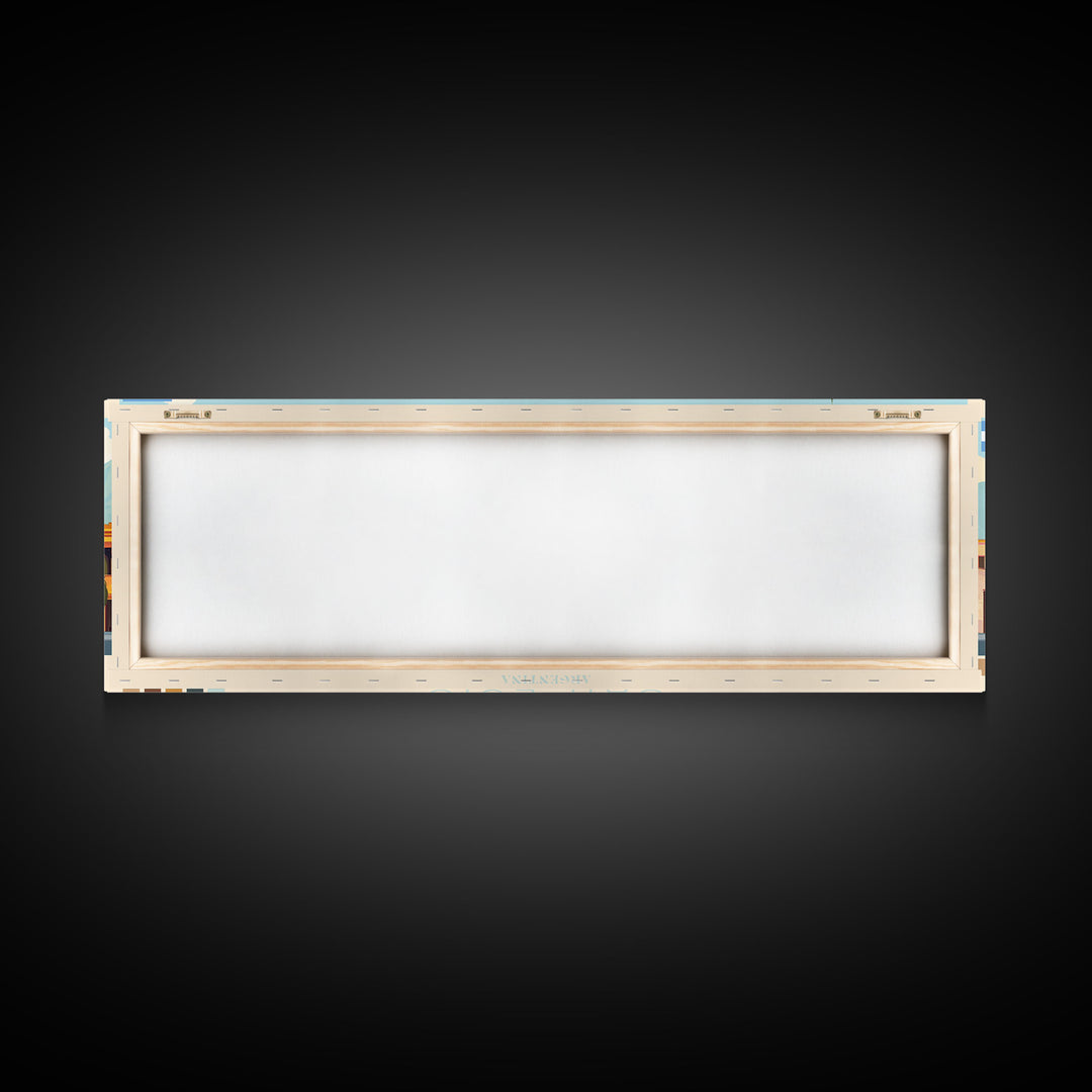 San Luis, Argentina Panoramic Travel Poster Canvas Print, San Luis, Argentina Painting, Argentina Art, San Luis Travel Art, Guest Room Painting