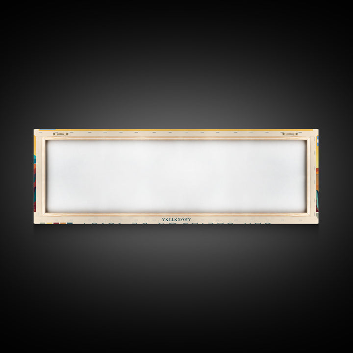 San Salvador de Jujuy, Argentina Panoramic Travel Poster Canvas Print, San Salvador de Jujuy, Argentina Painting, Argentina Art, San Salvador de Jujuy Panoramic Travel Art, Travel Painting