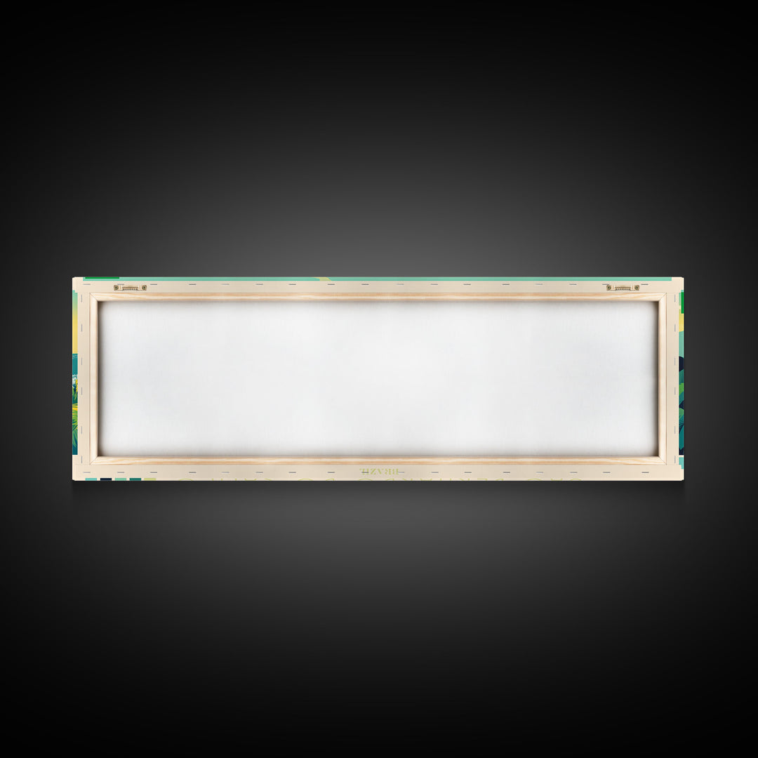 Panoramic Travel Poster Sao Bernardo do Campo, Brazil Canvas Print, Sao Bernardo do Campo, Brazil Painting, Brazil Art, Sao Bernardo do Campo Travel Art, Guest Room Painting