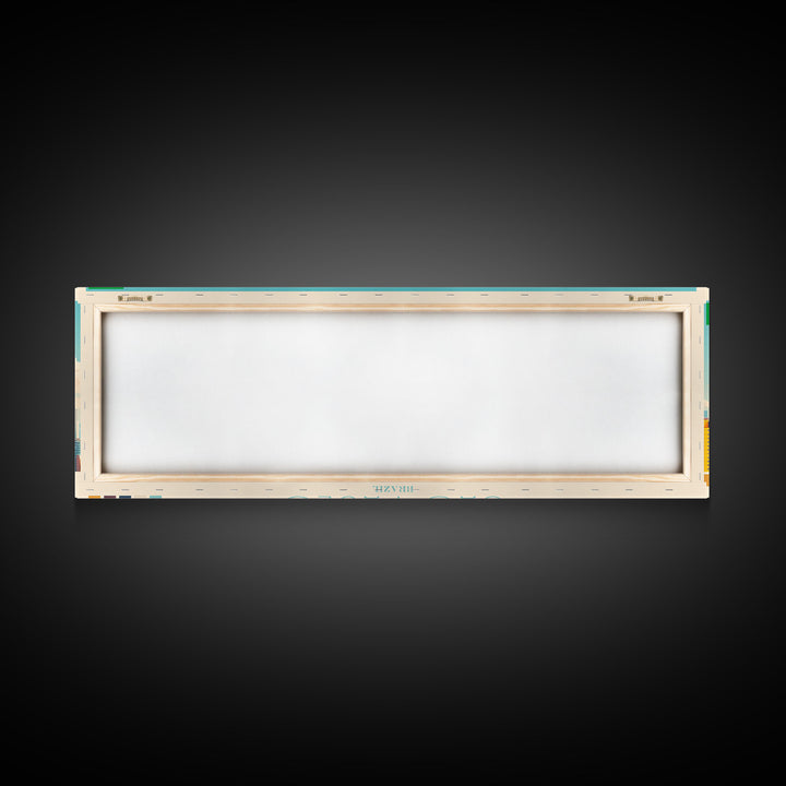 Sao Paulo, Brazil Panoramic Travel Poster Canvas Print, Sao Paulo, Brazil Painting, Brazil Art, Sao Paulo Panoramic Travel Art, Travel Painting