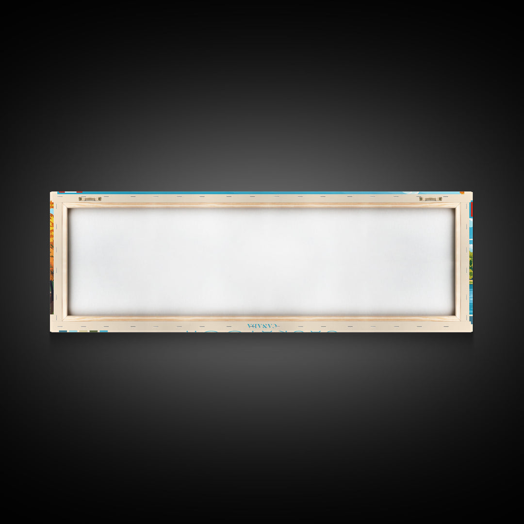 Panoramic Travel Poster Saskatoon, Canada Canvas Print, Saskatoon, Canada Painting, Canada Art, Saskatoon Travel Art, Guest Room Painting