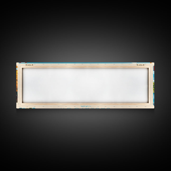 Panoramic Travel Poster Saskatoon, Canada Canvas Print, Saskatoon, Canada Painting, Canada Art, Saskatoon Travel Art, Guest Room Painting