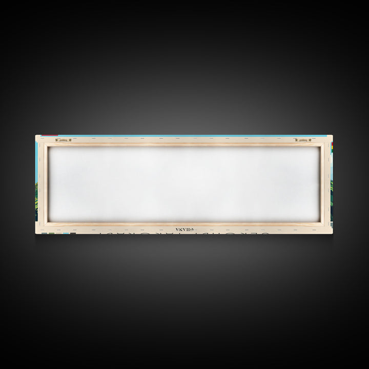 Sekondi-Takoradi, Ghana Panoramic Travel Poster Canvas Print, Sekondi-Takoradi, Ghana Painting, Ghana Art, Sekondi-Takoradi Panoramic Travel Art, Travel Painting