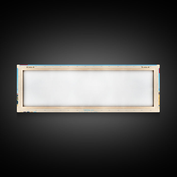 Sfax, Tunisia Panoramic Travel Poster Canvas Print, Sfax, Tunisia Painting, Tunisia Art, Sfax Travel Art, Living Room Painting