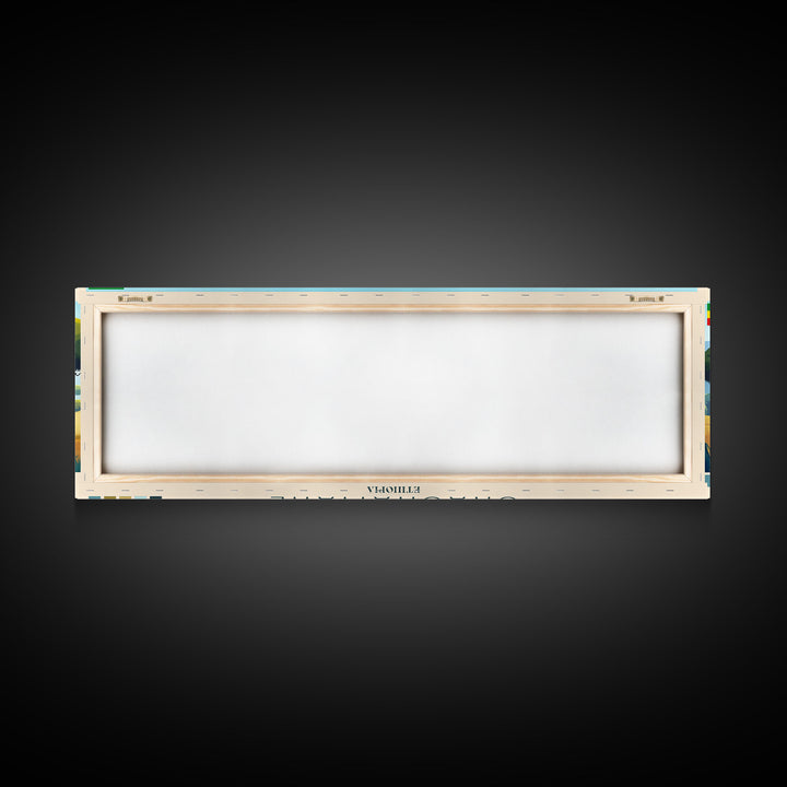 Shashamane, Ethiopia Travel Poster Panoramic Canvas Print, Shashamane, Ethiopia Painting, Ethiopia Art, Shashamane Travel Art, Guest Room Painting