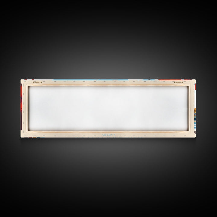 Sherbrooke, Canada Panoramic Travel Poster Canvas Print, Sherbrooke, Canada Painting, Canada Art, Sherbrooke Panoramic Travel Art, Travel Painting