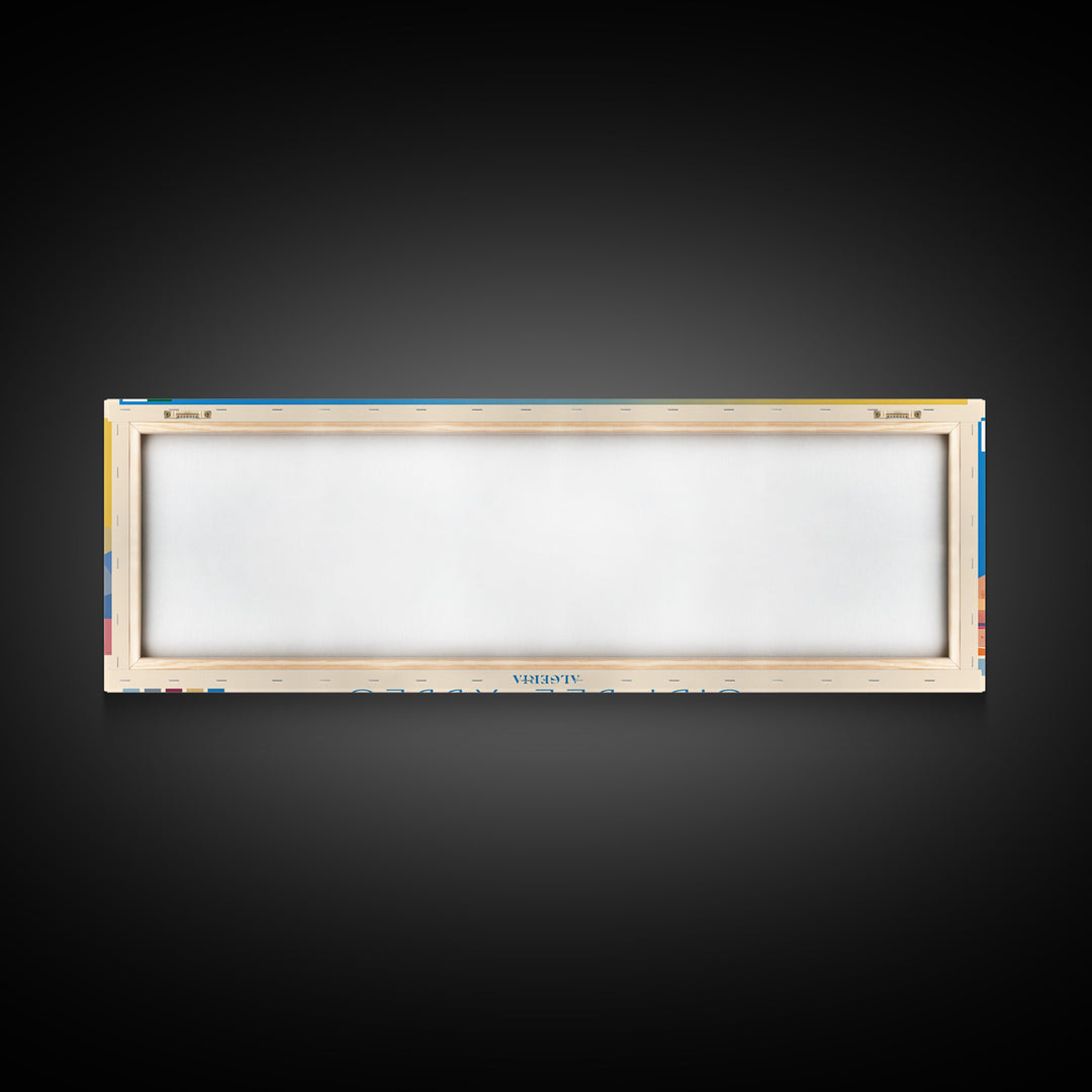 Sidi bel Abbes, Algeria Travel Poster Panoramic Canvas Print, Sidi bel Abbes, Algeria Painting, Algeria Art, Sidi bel Abbes Travel Art, Guest Room Painting