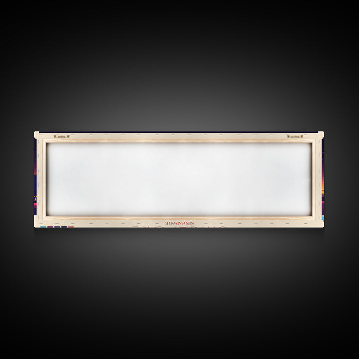 Singapore, Singapore Travel Poster Panoramic Canvas Print, Singapore, Singapore Painting, Singapore Art, Singapore Travel Art, Guest Room Painting