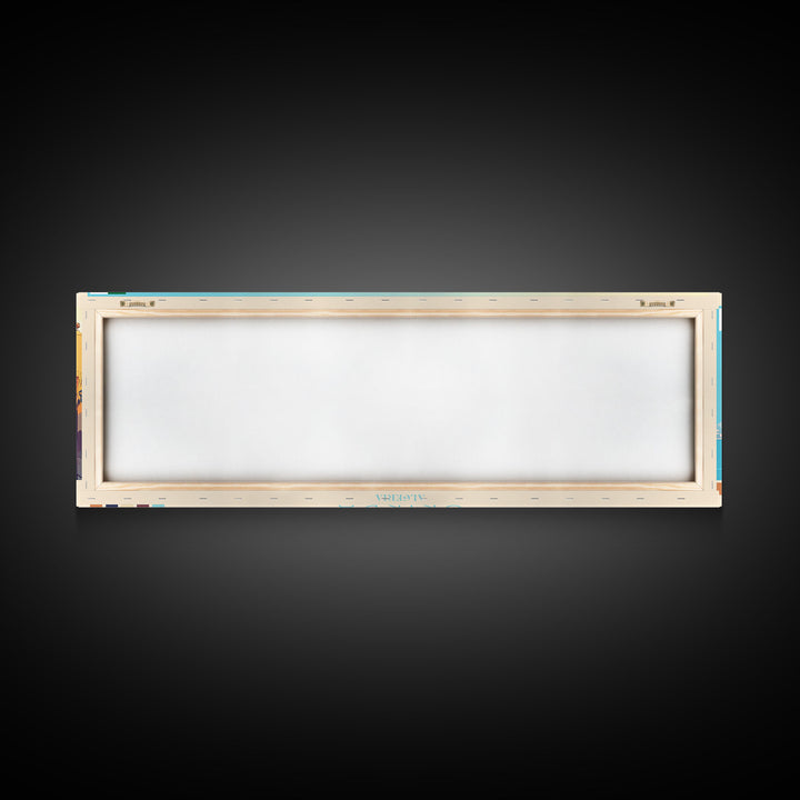 Skikda, Algeria Panoramic Travel Poster Canvas Print, Skikda, Algeria Painting, Algeria Art, Skikda Panoramic Travel Art, Travel Painting