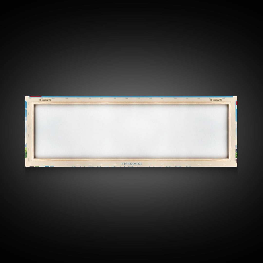 South Tangerang, Indonesia Panoramic Travel Poster Canvas Print, South Tangerang, Indonesia Painting, Indonesia Art, South Tangerang Travel Art, Guest Room Painting