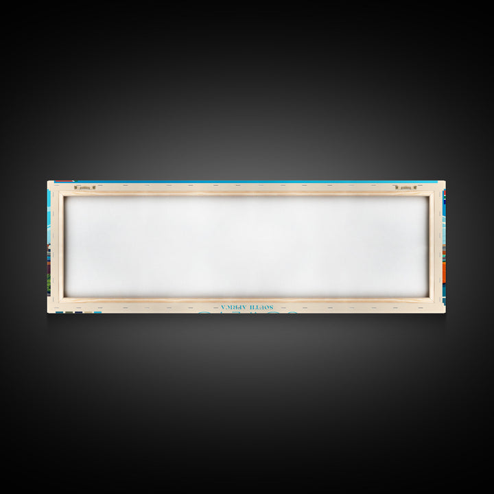 Soweto, South Africa Panoramic Travel Poster Canvas Print, Soweto, South Africa Painting, South Africa Art, Soweto Travel Art, Living Room Painting