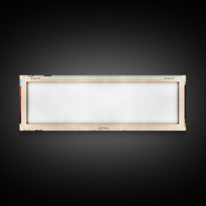 St Asaph, Wales Panoramic Travel Poster Canvas Print, St Asaph, Wales Painting, Wales Art, St Asaph Travel Art, Guest Room Painting