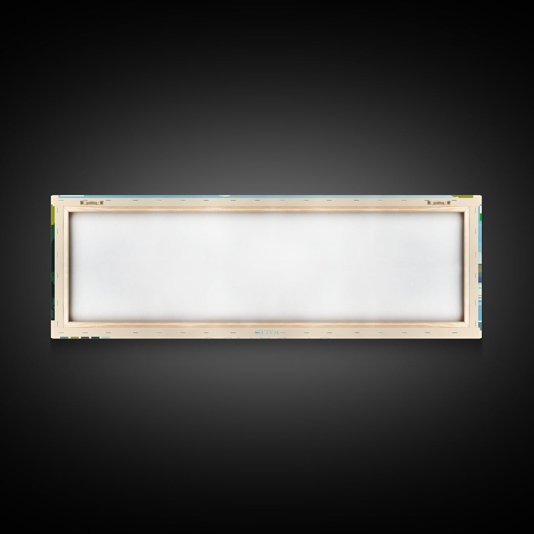 Panoramic Travel Poster St Davids, Wales Canvas Print, St Davids, Wales Painting, Wales Art, St Davids Travel Art, Guest Room Painting