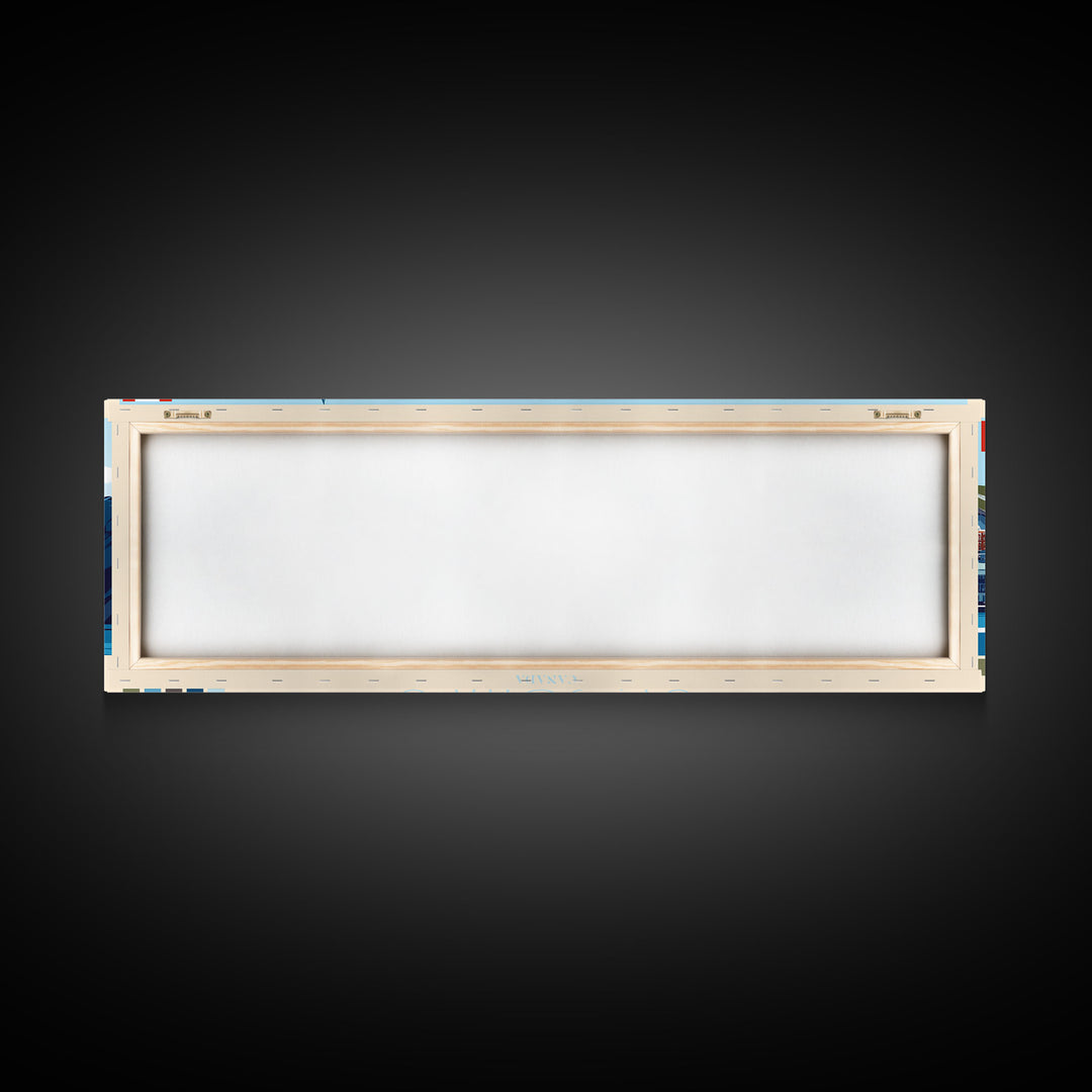 St. John's, Canada Travel Poster Panoramic Canvas Print, St. John's, Canada Painting, Canada Art, St. John's Travel Art, Guest Room Painting