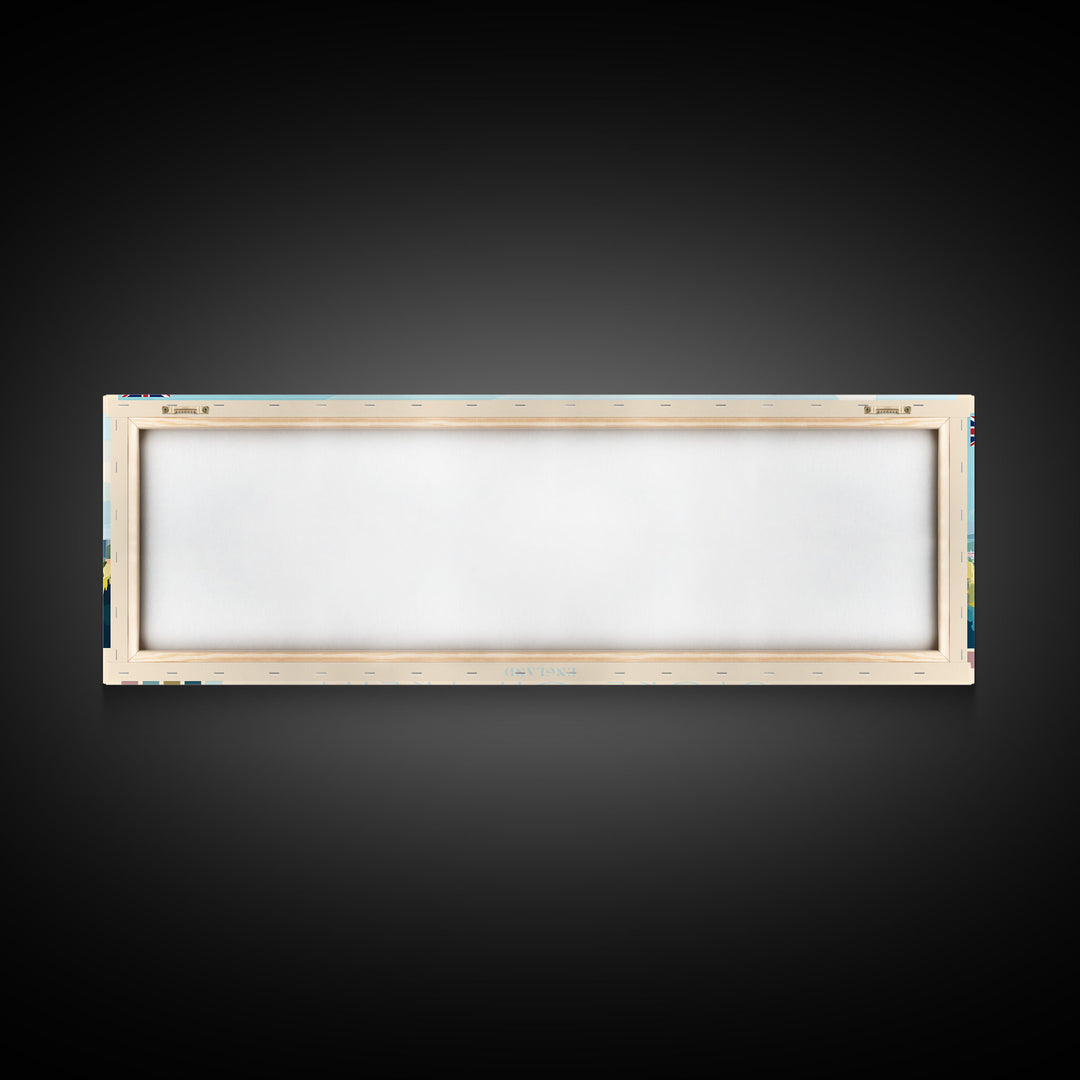 Stoke-on-Trent, England Panoramic Travel Poster Canvas Print, Stoke-on-Trent, England Painting, England Art, Stoke-on-Trent Travel Art, Guest Room Painting