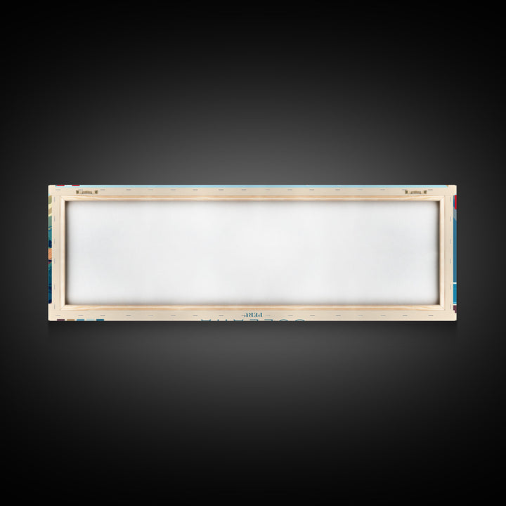 Sullana, Peru Panoramic Travel Poster Canvas Print, Sullana, Peru Painting, Peru Art, Sullana Panoramic Travel Art, Travel Painting