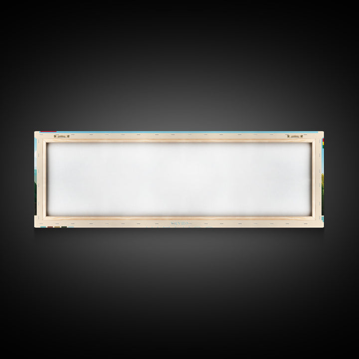 Sunyani, Ghana Panoramic Travel Poster Canvas Print, Sunyani, Ghana Painting, Ghana Art, Sunyani Panoramic Travel Art, Travel Painting