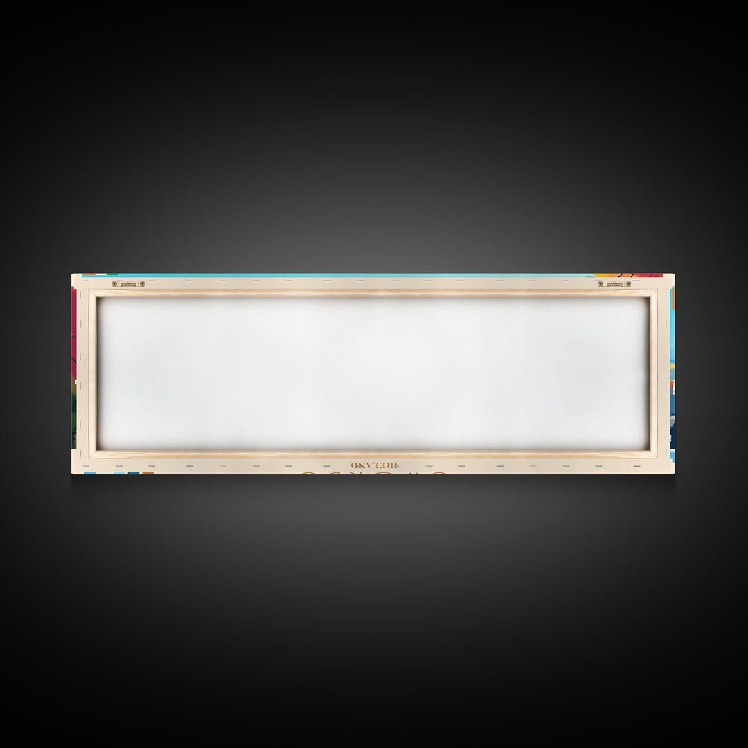 Swords, Ireland Travel Poster Panoramic Canvas Print, Swords, Ireland Painting, Ireland Art, Swords Travel Art, Guest Room Painting