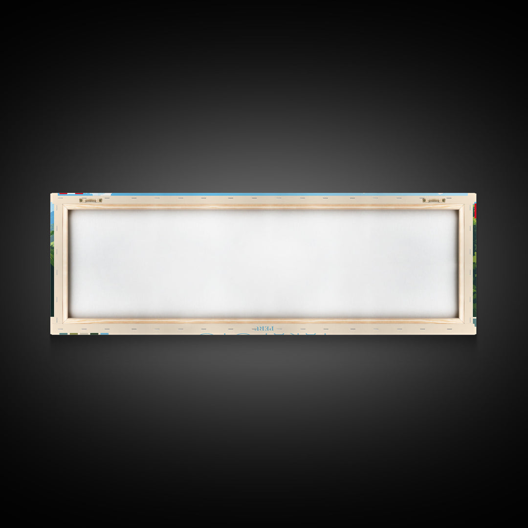 Tarapoto, Peru Panoramic Travel Poster Canvas Print, Tarapoto, Peru Painting, Peru Art, Tarapoto Travel Art, Guest Room Painting