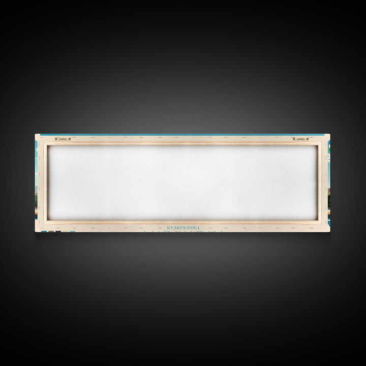 Tashkent, Uzbekistan Travel Poster Panoramic Canvas Print, Tashkent, Uzbekistan Painting, Uzbekistan Art, Tashkent Travel Art, Guest Room Painting