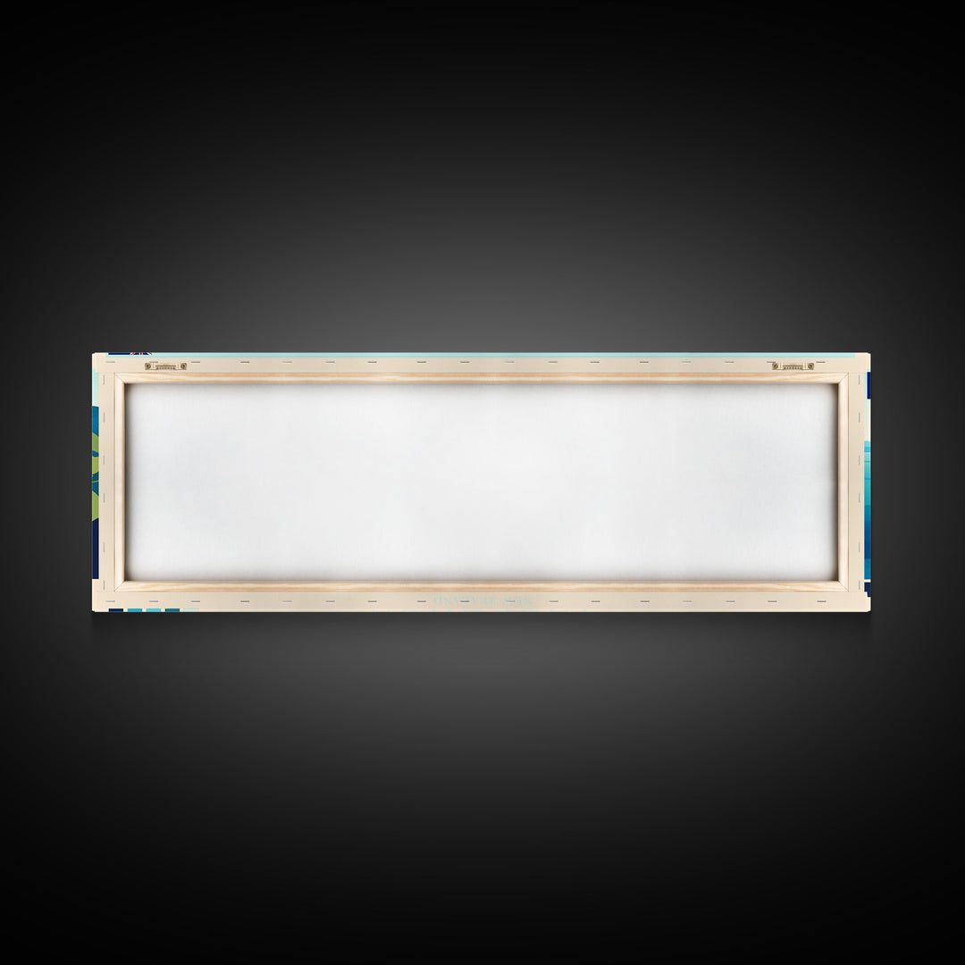 Tauranga, New Zealand Travel Poster Panoramic Canvas Print, Tauranga, New Zealand Painting, New Zealand Art, Tauranga Travel Art, Guest Room Painting