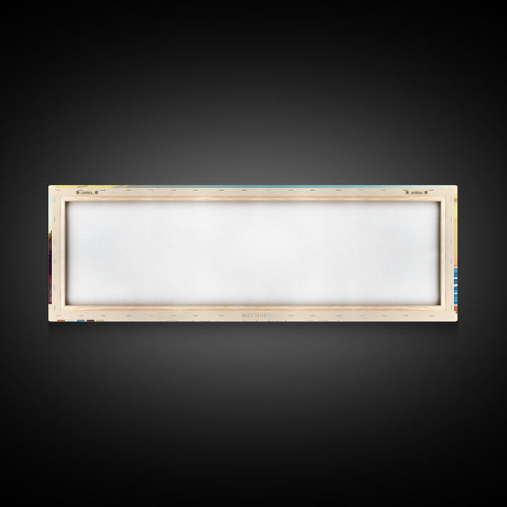 Panoramic Travel Poster Tel Aviv-Yafo, Israel Canvas Print, Tel Aviv-Yafo, Israel Painting, Israel Art, Tel Aviv-Yafo Travel Art, Guest Room Painting