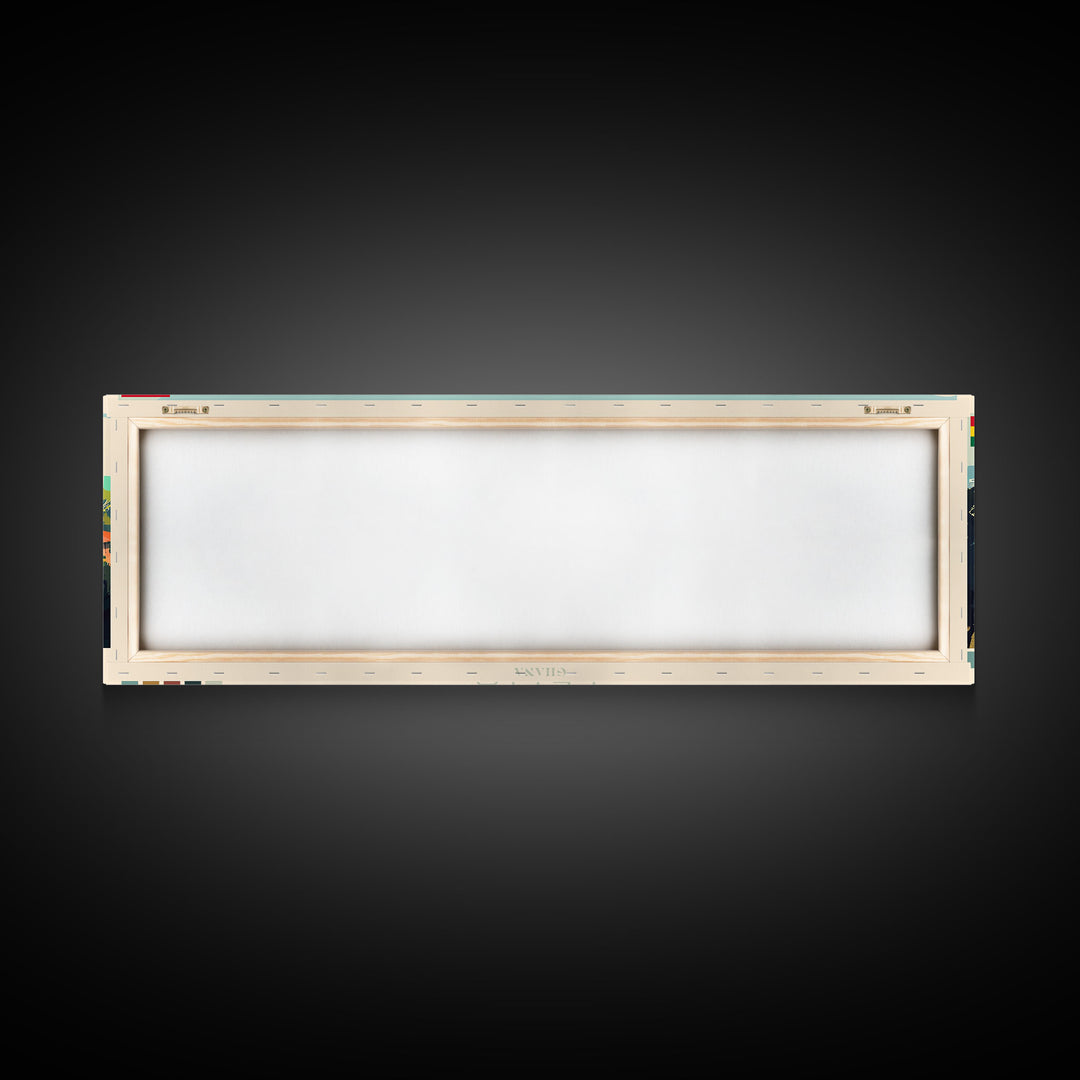 Tema, Ghana Panoramic Travel Poster Canvas Print, Tema, Ghana Painting, Ghana Art, Tema Panoramic Travel Art, Travel Painting