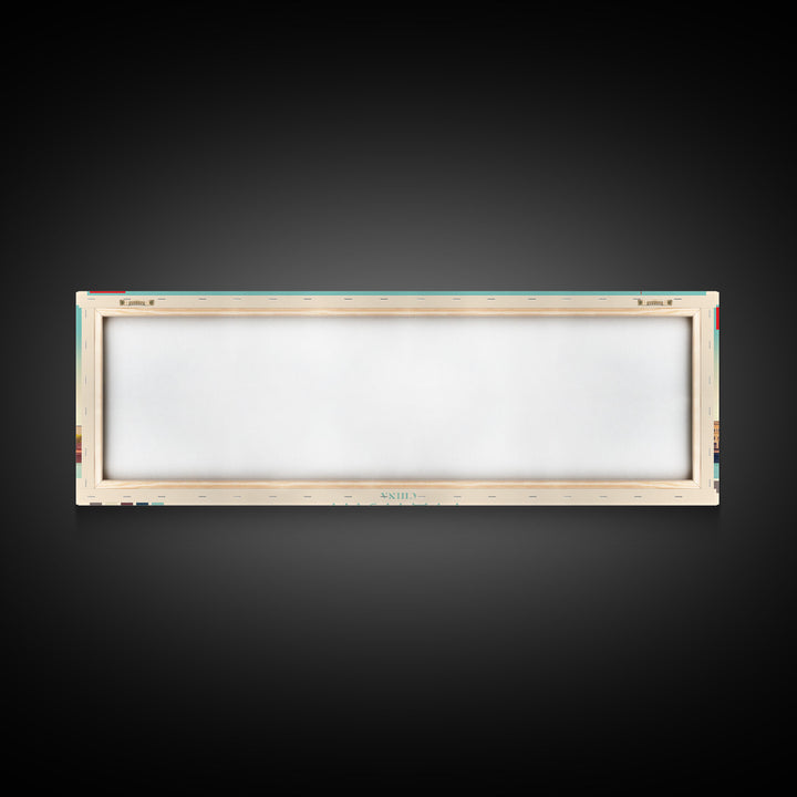 Panoramic Travel Poster Tianjin, China Canvas Print, Tianjin, China Painting, China Art, Tianjin Travel Art, Guest Room Painting