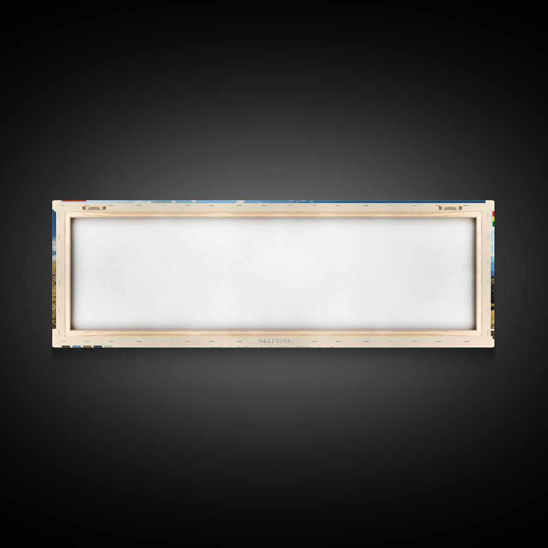 Tiquipaya, Bolivia Panoramic Travel Poster Canvas Print, Tiquipaya, Bolivia Painting, Bolivia Art, Tiquipaya Travel Art, Guest Room Painting