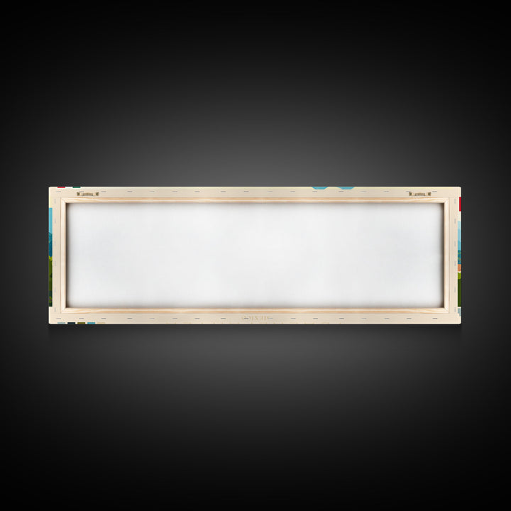 Tlalnepantla, Mexico Travel Poster Panoramic Canvas Print, Tlalnepantla, Mexico Painting, Mexico Art, Tlalnepantla Travel Art, Guest Room Painting