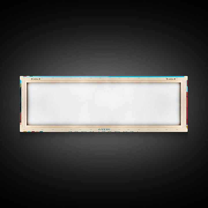 Tlaquepaque, Mexico Panoramic Travel Poster Canvas Print, Tlaquepaque, Mexico Painting, Mexico Art, Tlaquepaque Panoramic Travel Art, Travel Painting