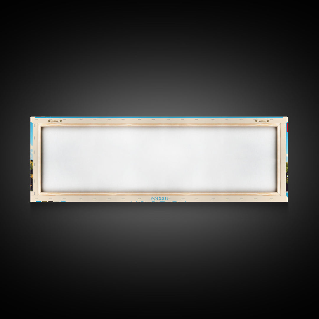 Panoramic Travel Poster Toluca, Mexico Canvas Print, Toluca, Mexico Painting, Mexico Art, Toluca Travel Art, Guest Room Painting