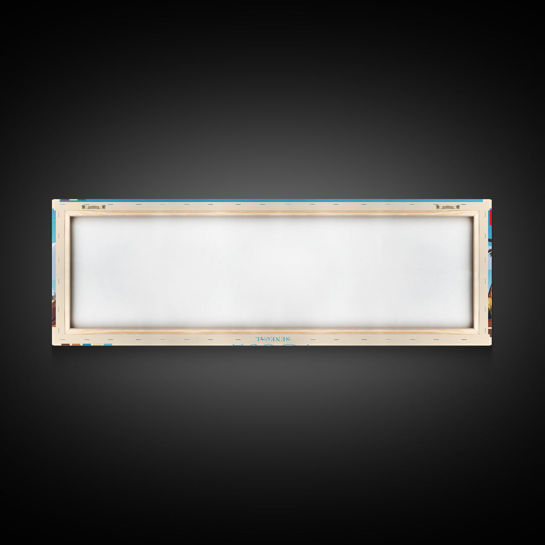 Touba, Senegal Travel Poster Panoramic Canvas Print, Touba, Senegal Painting, Senegal Art, Touba Travel Art, Guest Room Painting