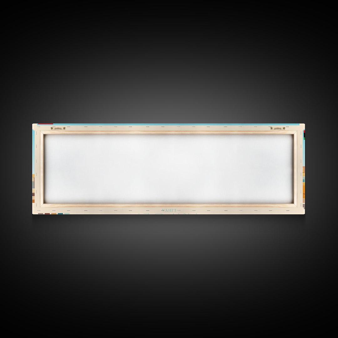 Panoramic Travel Poster Tripoli, Libya Canvas Print, Tripoli, Libya Painting, Libya Art, Tripoli Travel Art, Guest Room Painting