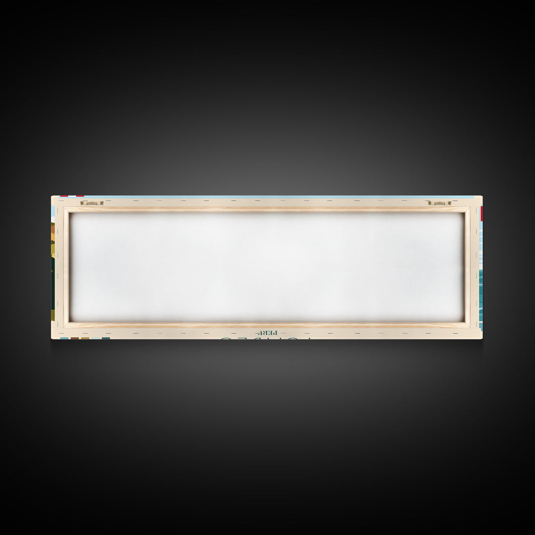 Tumbes, Peru Panoramic Travel Poster Canvas Print, Tumbes, Peru Painting, Peru Art, Tumbes Travel Art, Guest Room Painting