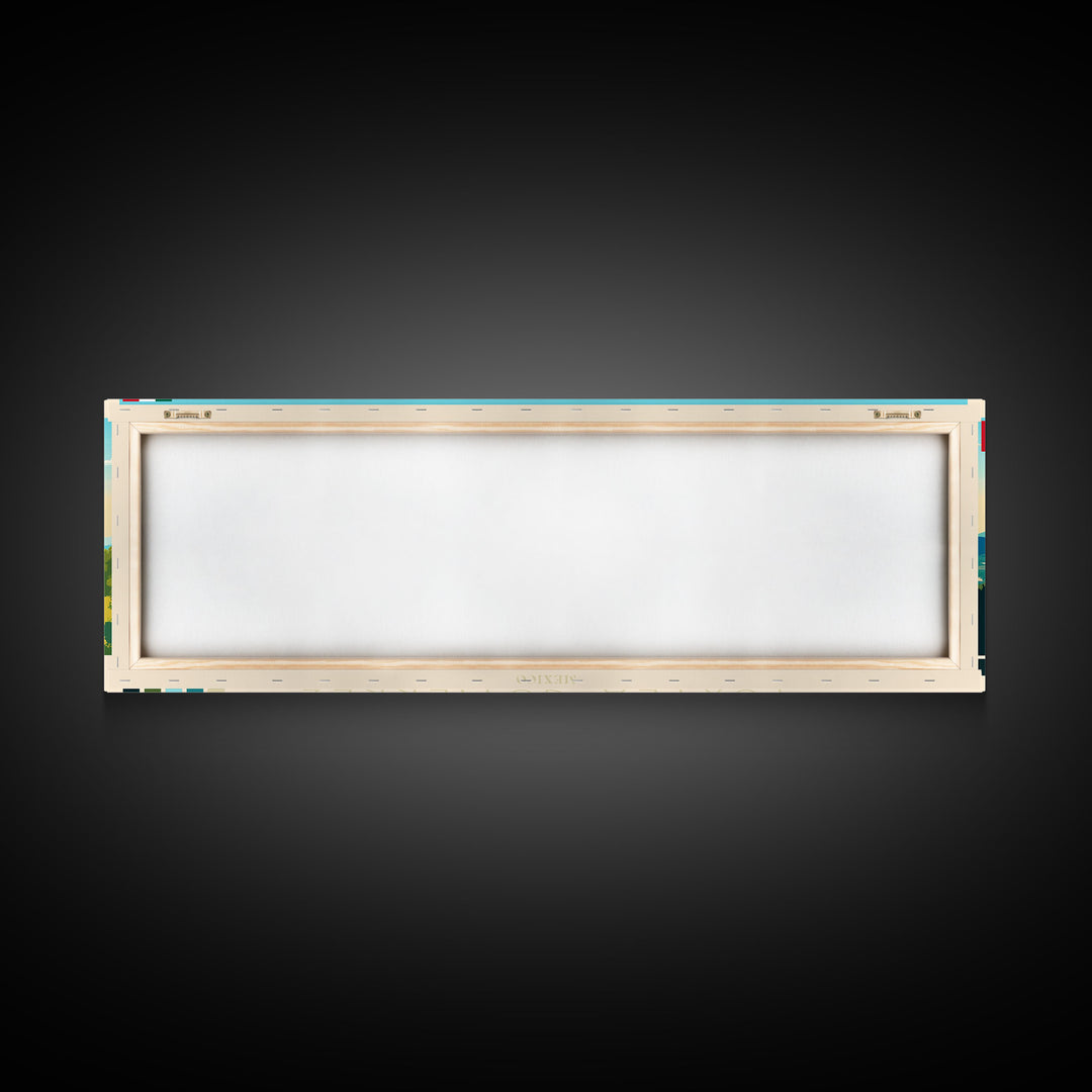 Tuxtla Gutierrez, Mexico Panoramic Travel Poster Canvas Print, Tuxtla Gutierrez, Mexico Painting, Mexico Art, Tuxtla Gutierrez Panoramic Travel Art, Travel Painting