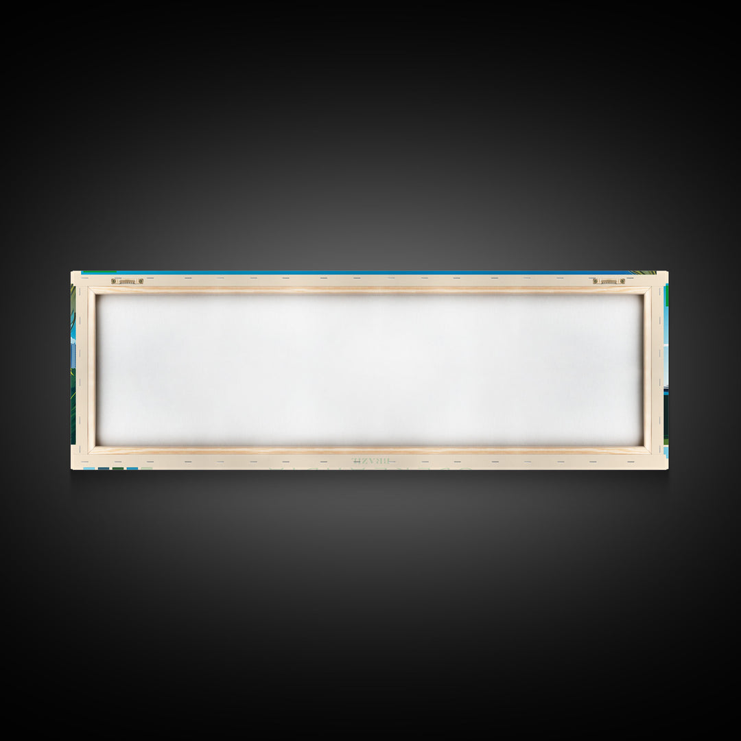 Uberlandia, Brazil Panoramic Travel Poster Canvas Print, Uberlandia, Brazil Painting, Brazil Art, Uberlandia Travel Art, Guest Room Painting