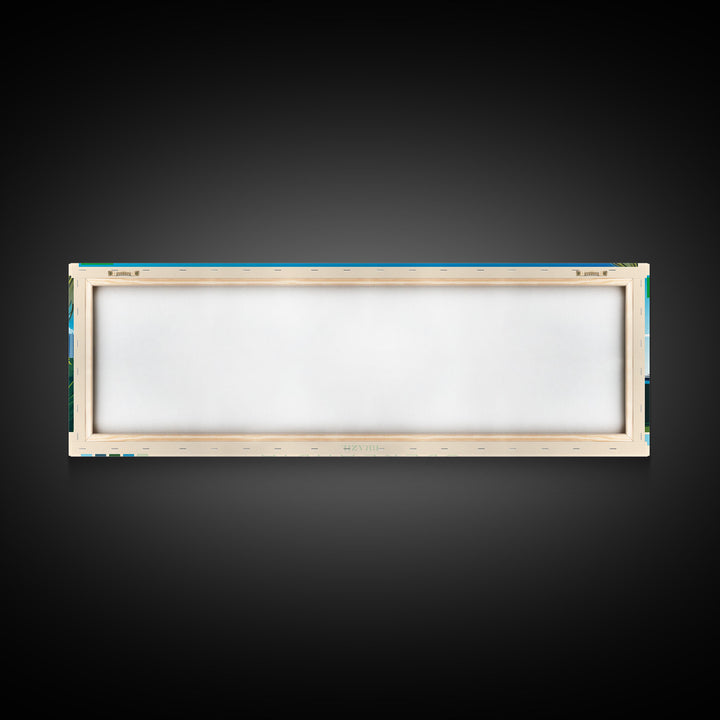 Uberlandia, Brazil Panoramic Travel Poster Canvas Print, Uberlandia, Brazil Painting, Brazil Art, Uberlandia Travel Art, Guest Room Painting