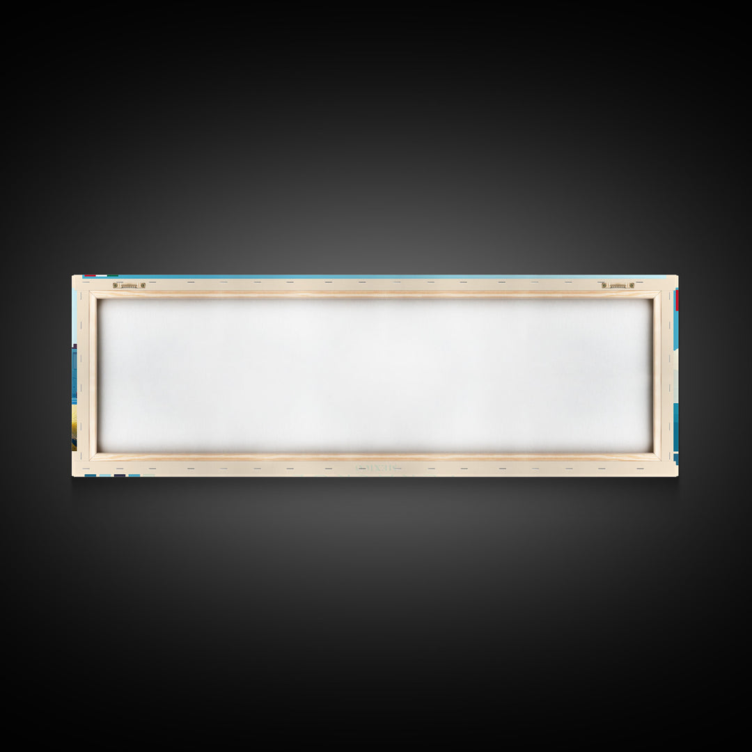 Panoramic Travel Poster Veracruz, Mexico Canvas Print, Veracruz, Mexico Painting, Mexico Art, Veracruz Travel Art, Guest Room Painting