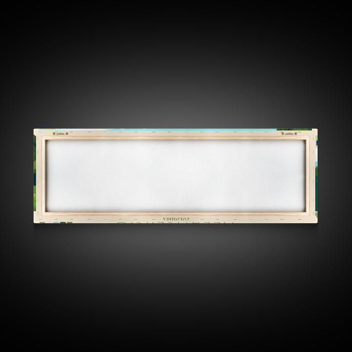 Villavicencio, Colombia Travel Poster Panoramic Canvas Print, Villavicencio, Colombia Painting, Colombia Art, Villavicencio Travel Art, Guest Room Painting