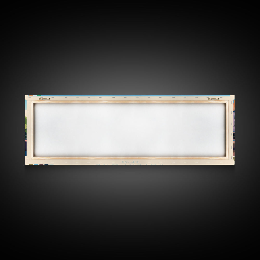 Waterford, Ireland Panoramic Travel Poster Canvas Print, Waterford, Ireland Painting, Ireland Art, Waterford Travel Art, Guest Room Painting