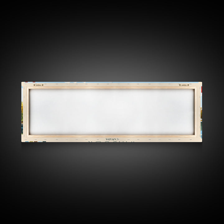 Windsor, Canada Panoramic Travel Poster Canvas Print, Windsor, Canada Painting, Canada Art, Windsor Panoramic Travel Art, Travel Painting