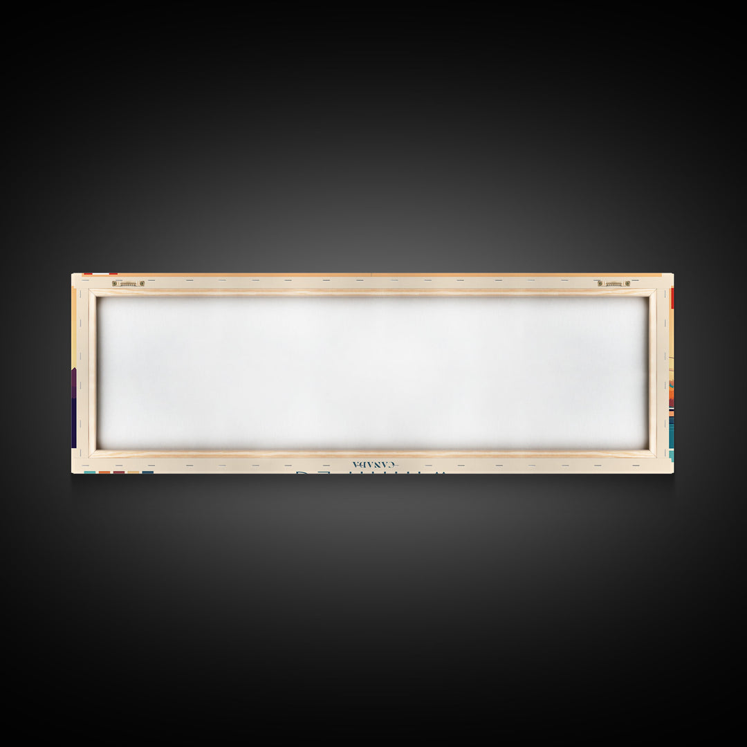 Winnipeg, Canada Panoramic Travel Poster Canvas Print, Winnipeg, Canada Painting, Canada Art, Winnipeg Travel Art, Guest Room Painting