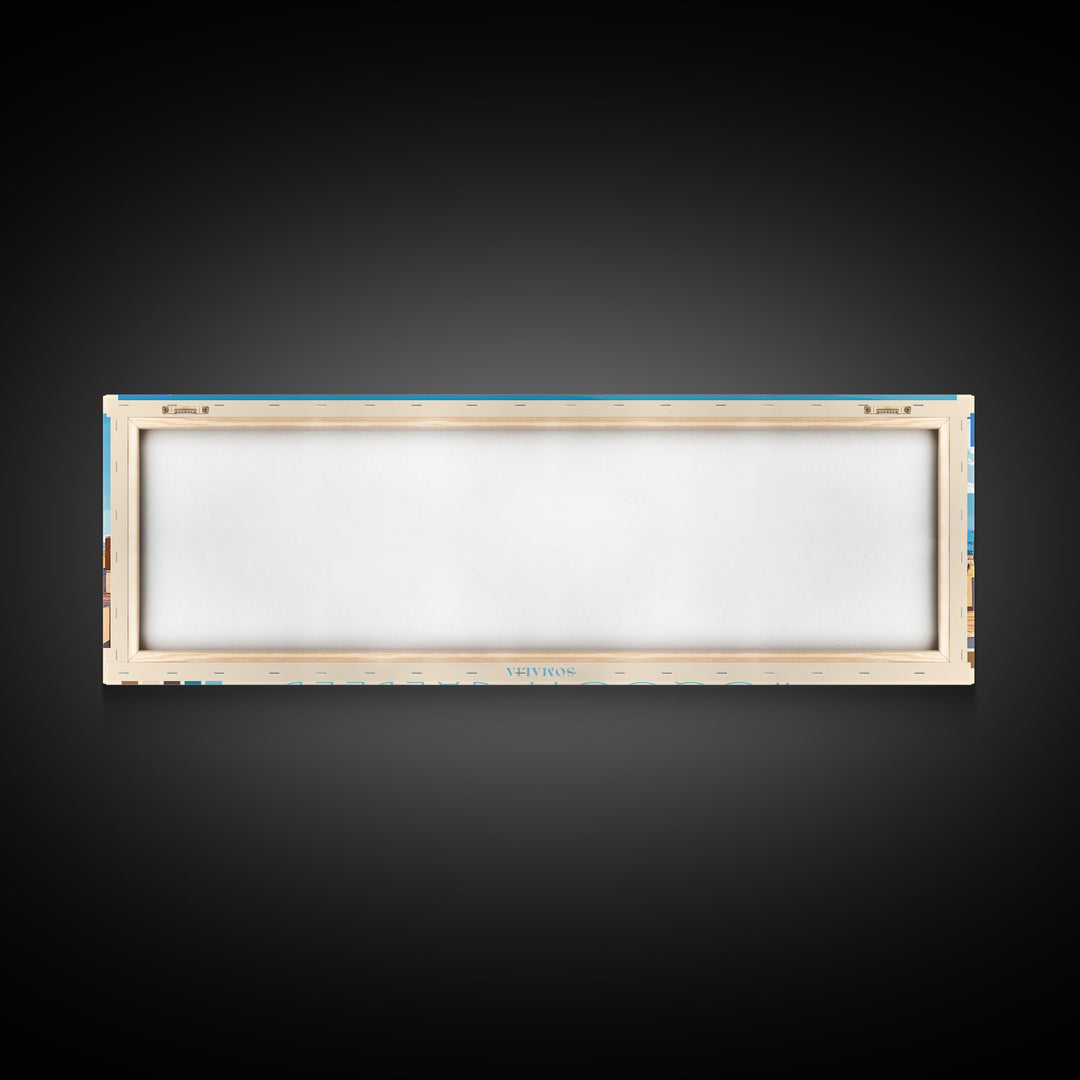 Woqooyi Galbeed, Somalia Panoramic Travel Poster Canvas Print, Woqooyi Galbeed, Somalia Painting, Somalia Art, Woqooyi Galbeed Panoramic Travel Art, Travel Painting