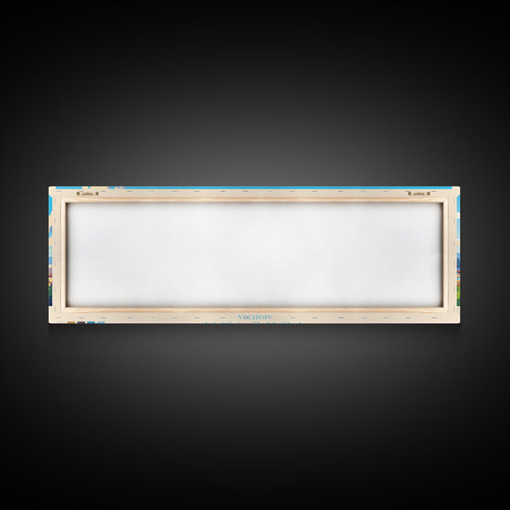 Yerevan, Armenia Panoramic Travel Poster Canvas Print, Yerevan, Armenia Painting, Armenia Art, Yerevan Travel Art, Guest Room Painting