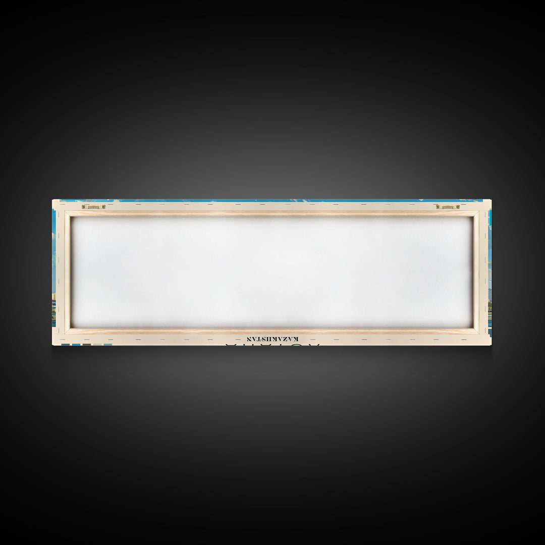 Astana, Kazakhstan Panoramic Canvas Print, Astana, Kazakhstan Painting, Kazakhstan Art, Astana Travel Poster, Travel Art, Vacation Gift