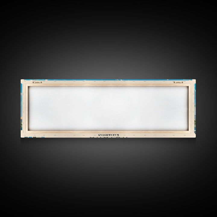 Astana, Kazakhstan Panoramic Canvas Print, Astana, Kazakhstan Painting, Kazakhstan Art, Astana Travel Poster, Travel Art, Vacation Gift